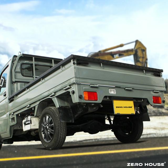 【売れ筋アイテム】スズキ キャリー トラック キャリー 軽トラ  標準車 DA16T DA52T あおりガード あおりプロテクター あおり保護 ゲートガード ゲートプロテクター ゲート保護 鳥居ガード 4点セット シルバー ブラック 荷台 ガード 軽トラ 専用設計_16