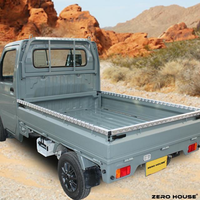 【売れ筋アイテム】スズキ キャリー トラック キャリー 軽トラ  標準車 DA16T DA52T あおりガード あおりプロテクター あおり保護 ゲートガード ゲートプロテクター ゲート保護 鳥居ガード 4点セット シルバー ブラック 荷台 ガード 軽トラ 専用設計_14