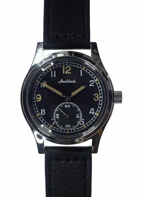MWC 正規代理店 MWC時計 ミリタリーウォッチ ドイツ軍 Aeshbach エーシュバッハ 時計 自動巻き スモセコ 腕時計 1940s WW2 旧ドイツ陸軍 Wehrmacht 旧ドイツ空軍 Luftawaffe プラ風防 MWC製　第二次世界大戦モデル 独軍 MWC腕時計 mwc_1