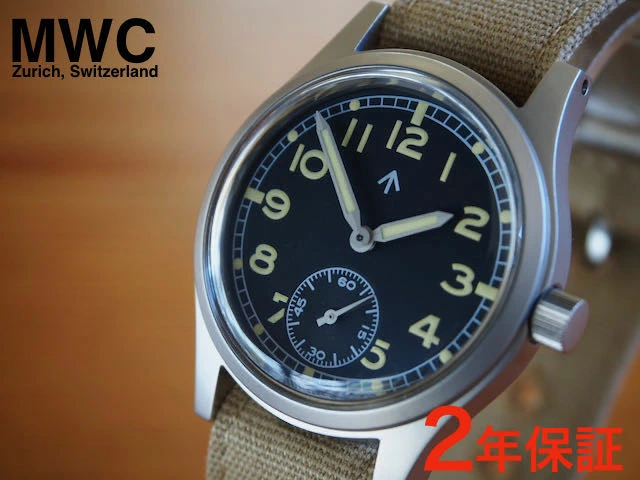 MWC 正規代理店 ダーティーダズン ミリタリーウォッチ ブランド mwc w10 ミリタリーウォッチカンパニー  MWC時計 腕時計 メンズ イギリス軍  Dirty Dozen W.W.W.  英国陸軍 1940-50s 自動巻き 3針 スモセコ レトロクリームマーク ダーティーダース ロイヤルアーアーミー