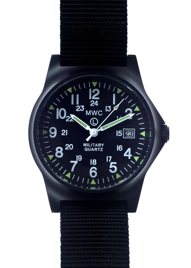 MWC 正規代理店 時計 腕時計 ミリタリーウォッチ MWC時計 イギリス軍 G10LM PVD ブラック35mm クォーツ 50m・165ft防水 スクリューケースバック ガラス風防 ブラックPVD NATO STRAP スーパールミノバ夜光 US 米軍モデル 軍用時計 メンズ腕時計 ミリタリー腕時計