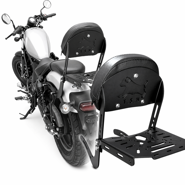T.S.H バイク バックレスト リアキャリア Honda Rebel ホンダ レブル バックレスト キャリア 背もたれ 荷台 シーシーバー