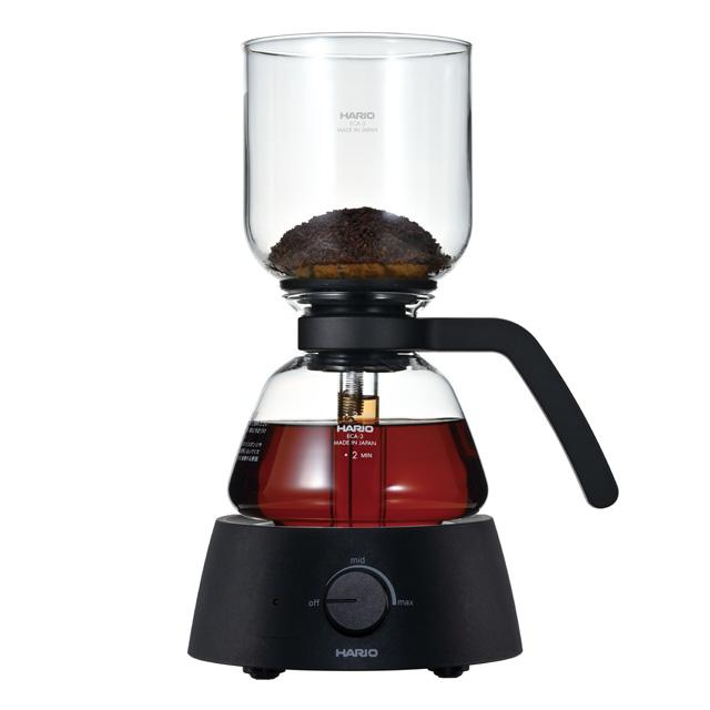 サイフォン式 コーヒーメーカーElectric Coffee Syphon ECA-3-B 360ml 3杯用 コンパクトダイヤル式火力調整 保証1年 ハリオ HARIO