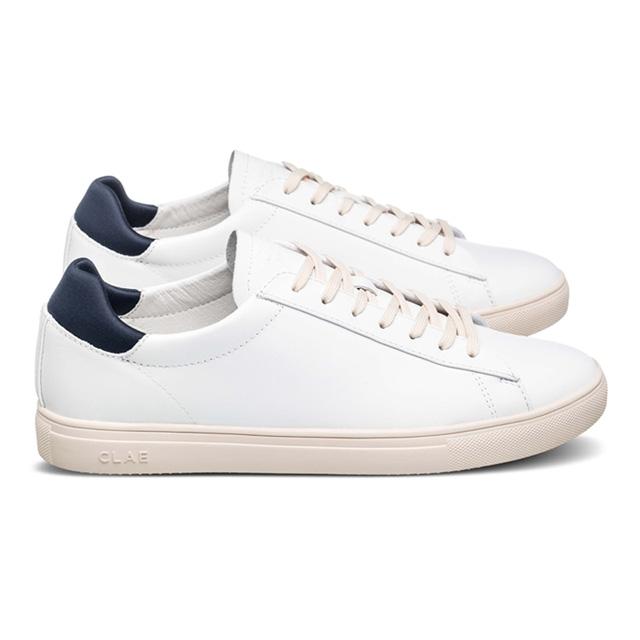 CLAE(クレイ) レースアップ　スニーカー ホワイトネイビー 白 紺 LA01ABR 紳士 婦人 メンズ レディース 男女兼用 靴紐 革靴 リーガルコーポレーション