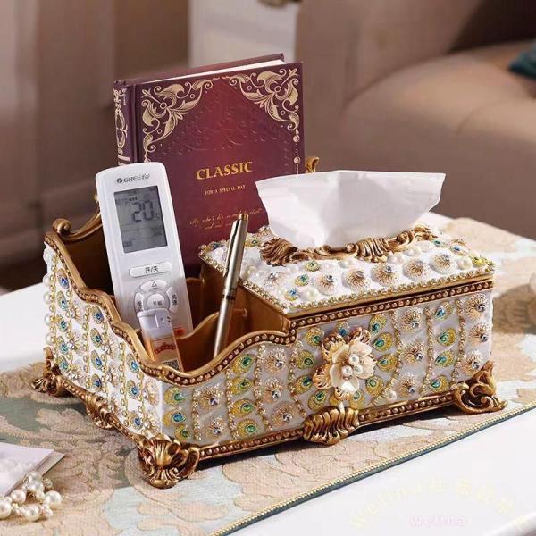 ティッシュボックス おしゃれ多機能ティッシュケース リモコン立てゴージャスWelina（株）ギフトプレゼント新築結婚引越し祝い 便利豪華ティッシュホルダー