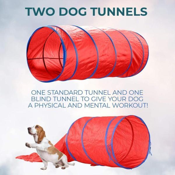 犬アジリティ トレーニング器具セット ハードル/トンネル/ポール Welina ドッグジャンプ 練習用 キャリーケース付き 屋外/室内 運動不足解消_1