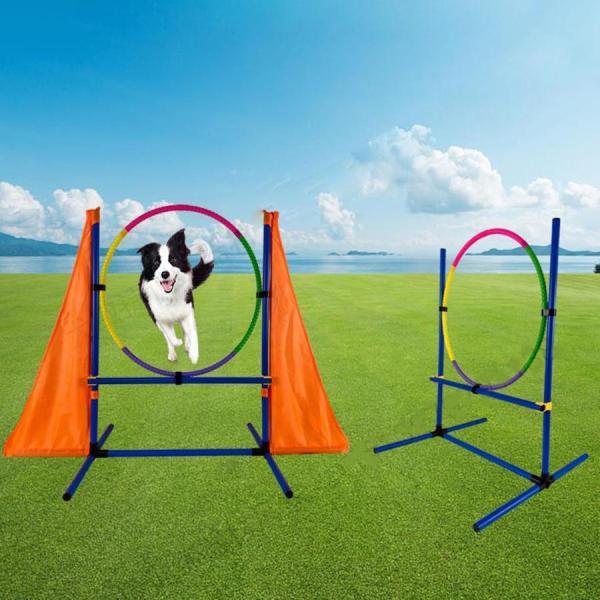 犬アジリティ トレーニング器具セット ハードル/トンネル/ポール Welina ドッグジャンプ 練習用 キャリーケース付き 屋外/室内 運動不足解消_5