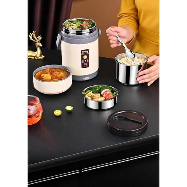 電気弁当箱 ステンレス 温かい料理 ランチボックス Welina（株） オフィス 学校用 保温 加熱 お手入れ簡単 持ち運び便利 毎日のお弁当に_13