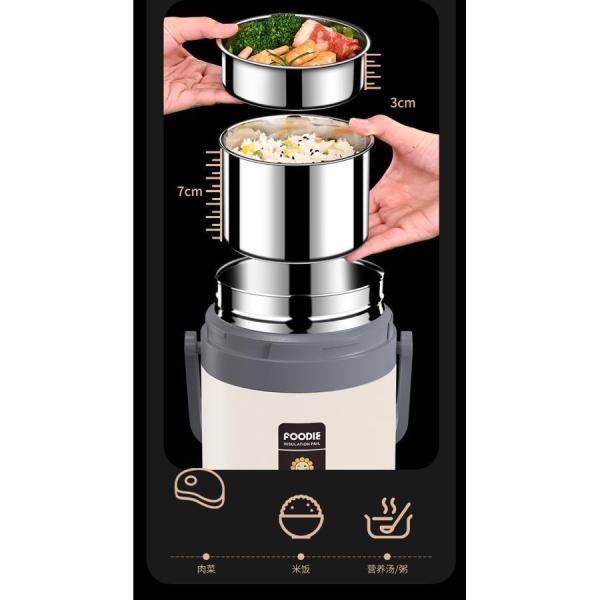 電気弁当箱 ステンレス 温かい料理 ランチボックス Welina（株） オフィス 学校用 保温 加熱 お手入れ簡単 持ち運び便利 毎日のお弁当に_17
