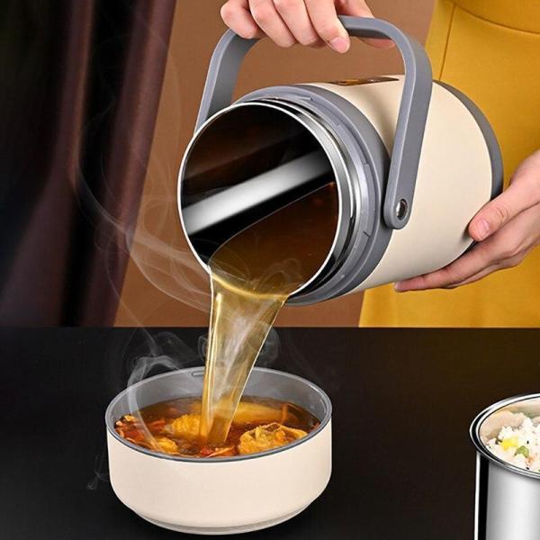 電気弁当箱 ステンレス 温かい料理 ランチボックス Welina（株） オフィス 学校用 保温 加熱 お手入れ簡単 持ち運び便利 毎日のお弁当に_3