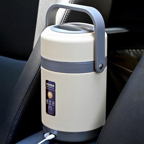 電気弁当箱 ステンレス 温かい料理 ランチボックス Welina（株） オフィス 学校用 保温 加熱 お手入れ簡単 持ち運び便利 毎日のお弁当に_4