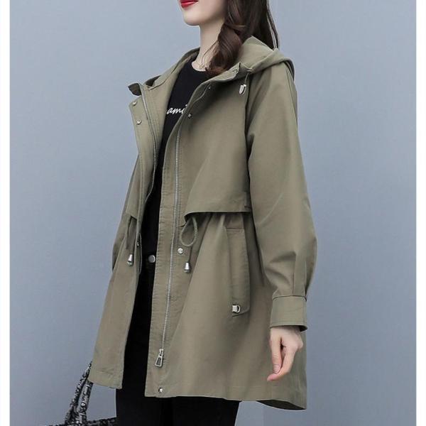 スプリングコート レディース トレンチコート 薄手 ショートコート Welina（株） 春秋 ゆったり アウター カジュアル 20代30代40代 通勤にも使えるファッション