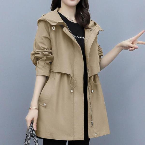 スプリングコート レディース トレンチコート 薄手 ショートコート Welina（株） 春秋 ゆったり アウター カジュアル 20代30代40代 通勤にも使えるファッション