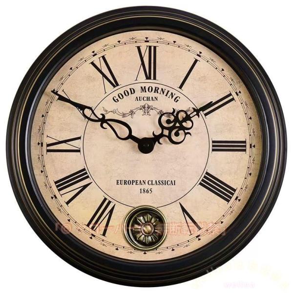 壁掛け時計 北欧 アンティーク風 振り子時計 木の温もり レトロ Welina（株） ヨーロピアン おしゃれ インテリア 美術品のような存在感