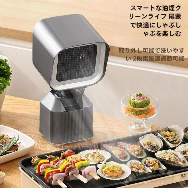卓上レンジフード 卓上吸煙機 換気扇 ２段風量 低騒音 強力吸引 Welina（株） 焼肉・たこ焼きに 油煙対策 移動も簡単