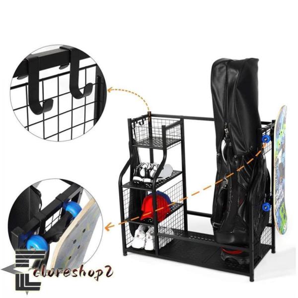 収納ラックゴルフ用品アクセサリー収納ディスプレイスタンドWelina（株）ゴルフボールバッグガジェットオーガナイザーガレージ整理_4