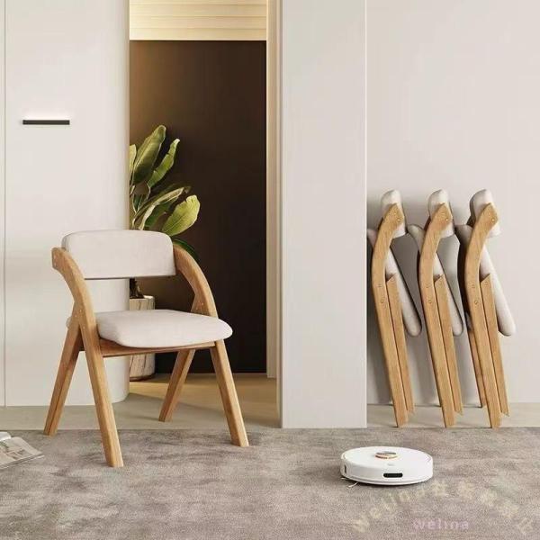 折りたたみダイニングチェア完成品 PU座面軽量持ち運び Welina（株） おしゃれ背もたれ学習椅子室内 座り心地良いパイプチェア インテリアチェア