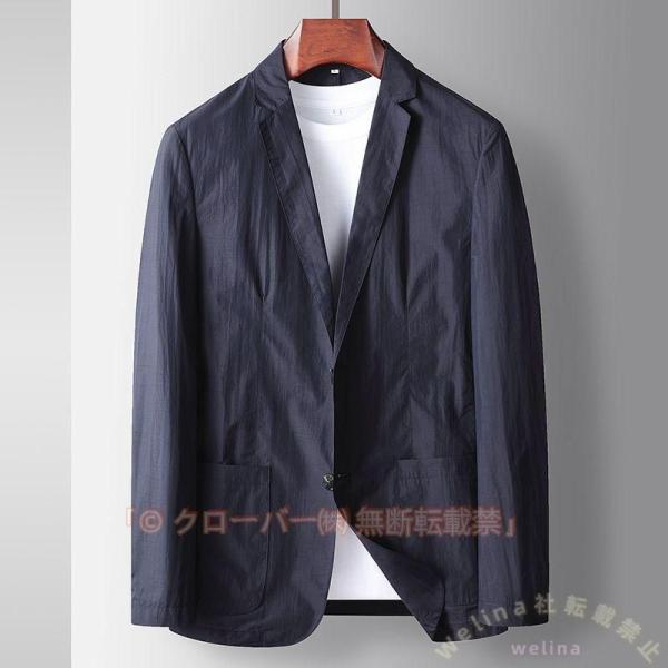 サマージャケット メンズ 薄手UVカット テーラード ブレザー Welina（株） ビジネス/通勤に しわになりにくい 春夏アウター 細身 父の日ギフト