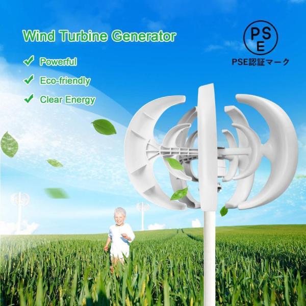 風力発電機 12V 100W 5ブレード 充電コントローラー付き Welina（株） ミニ風力タービン 発電機キット 家庭/ボート/非常用 クリアエネルギー_1