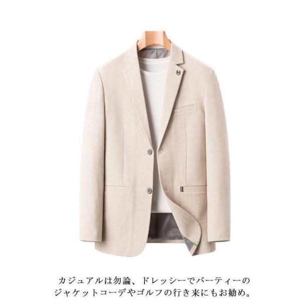 サマージャケット メンズ 薄手 長袖 テーラード カジュアル Welina（株） 夏ジャケット 大きいサイズ ４０代５０代６０代 羽織り 通勤 きれいめ 軽い_14