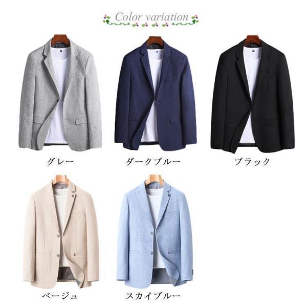 サマージャケット メンズ 薄手 長袖 テーラード カジュアル Welina（株） 夏ジャケット 大きいサイズ ４０代５０代６０代 羽織り 通勤 きれいめ 軽い_8