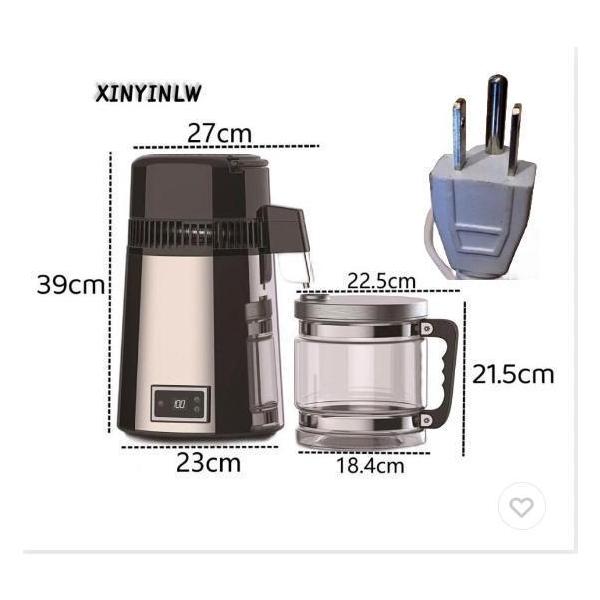 蒸留水器 4L 大容量 水蒸留器 304ステンレス ガラス Welina（株） 耐熱 