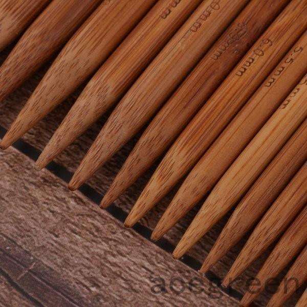 輪針セット 交換式 丸編針 13サイズ 炭化竹 編み物 工具 セット Welina（株） 手芸 初心者 上級者 収納ケース付き 家族 友人 ギフト 便利 編み針セット_9