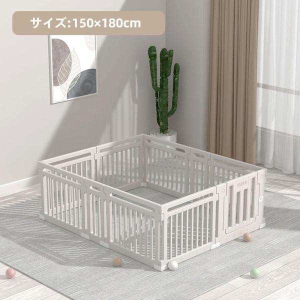 ベビーサークル ハイタイプ ドア付き プレイペン Welina（株） 滑り止め付きで安定 扉ロックで安心 北欧シンプルおしゃれ 大型長方形 赤ちゃんベビーフェンス_14