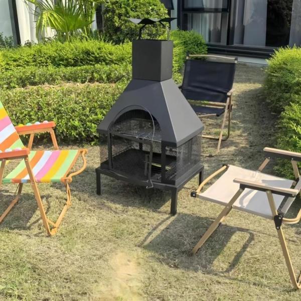 大型焚き火台 ファイヤーピットテーブル カバー付き BBQグリル Welina 