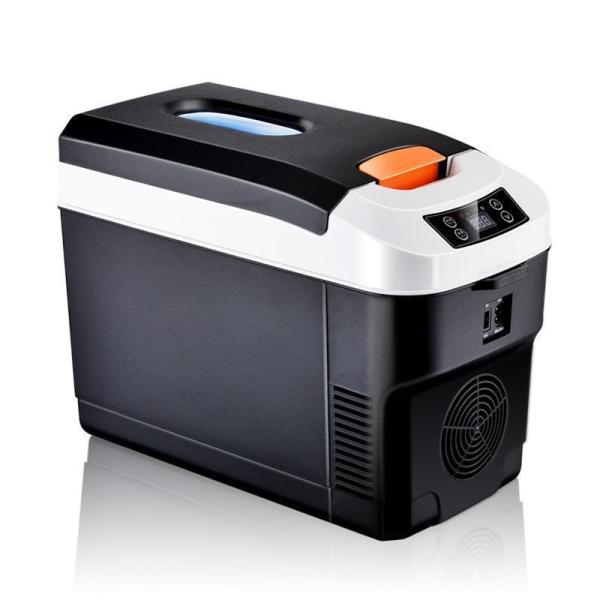 車載冷蔵庫 10L ポータブル冷蔵庫 -10℃〜+65℃ Welina（株） DC12V/24V対応 静音クーラーボックス 家庭用にも 持ち運び小型冷蔵庫 ブラック/ブラウン_1