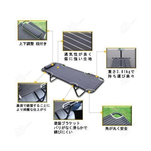 折りたたみコット 車中泊ベッド キャンプ 簡易ベッド 軽量 Welina（株） クッション枕付き アウトドア ポータブル コンパクト 収納簡単 災害時 防災にも_2