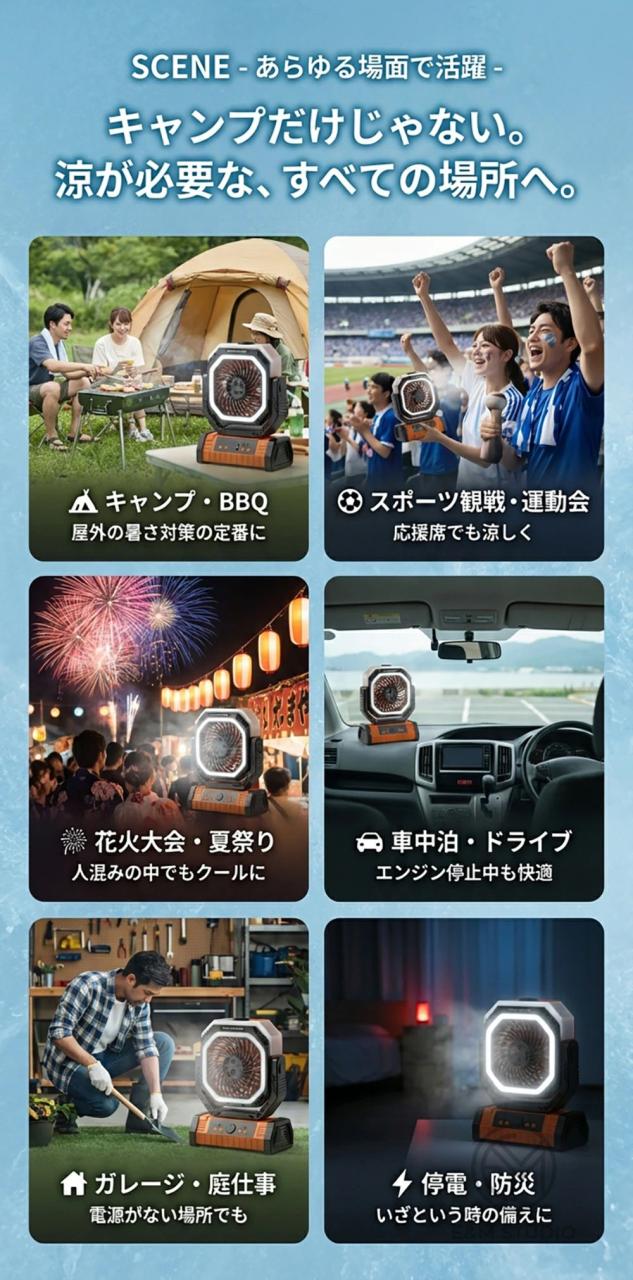 難民キャンプ扇風機 ミストファン 冷風機 20000mAh大収容能力 コードレス USB申し受ける式 10L水貯蔵タンク 卓上扇風機 豪然たる送風 静音 加湿相応う 携帯型 アウトドア 車中泊 防災 一心不乱症打つ手 省エネ
