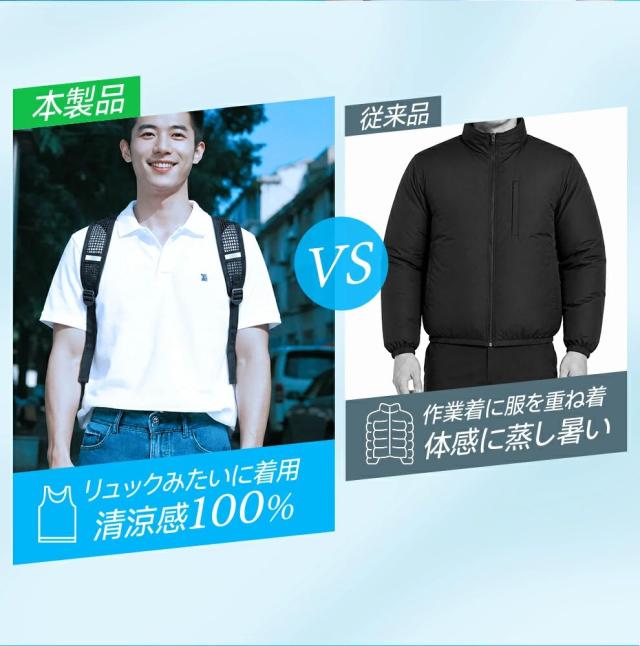 ●200枚限定クーポンで7 980円〜● 空調ベスト フルセット 冷却ベスト 空調ウェア 20000mAh大容量バッテリー 体感温度-35℃！ アイスパック付き 4段強風 空調作業服 作業服 空調 服 バッテリー付 ファンベスト 54h連続送風 エアコン服 建設作業 アウトドア 父の日_13