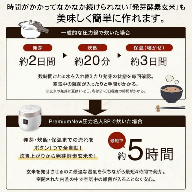 【メーカー直送】発芽酵素玄米 炊飯器 CUCKOO Premium New 圧力名人 SP アーバングレー 3年保証 レシピ付き マイコン 炊飯ジャー 圧力モード 玄米 4合 無圧モード 白米 6合 選べるカラー マットホワイト アーバングレー 送料無料_8