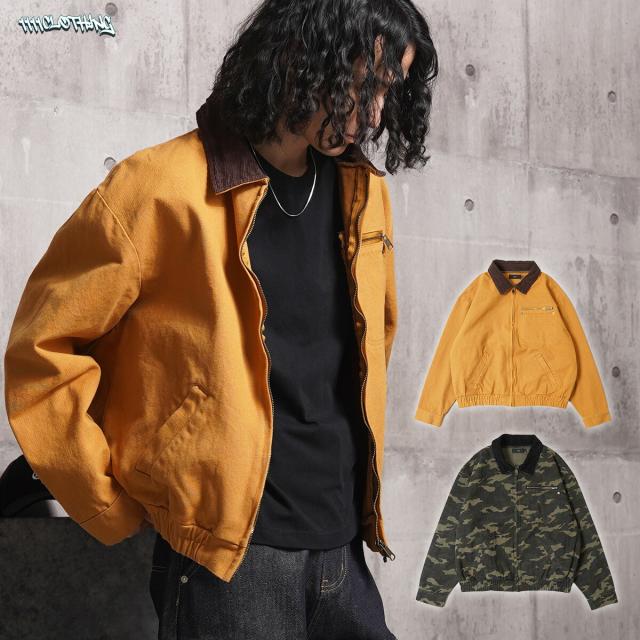 クロップド丈 デトロイト ジャケット メンズ ブルゾン レディース きれいめ 綿100 アウター 春 春服 韓国ファッション ストリート系 ブランド ストリートファッション ライトジャケット 短丈 ショート丈 アメカジ ヴィンテージ 迷彩 柄 カモフラージュ
