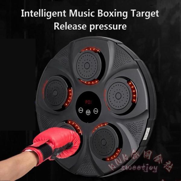 ミュージックボクシングマシン 壁掛けターゲット Bluetooth センサー KNK(株) LEDディスプレイ カウンター付き ボクシンググローブ付 自宅トレーニング_1