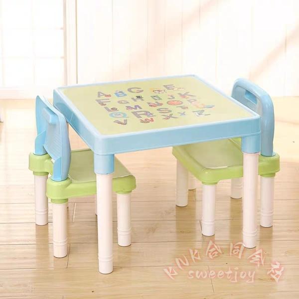 子供用 テーブル＆チェアセット 3歳から KNK(株) 机椅子セット デスクセット 学習机 勉強机 幼児用 子供部屋 インテリア 組立式 お絵描き