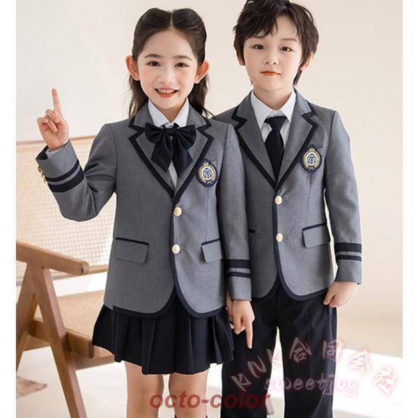 グレー紺ネイビー子供フォーマルスーツKNK(株）男の子女の子の小学生〜中学生向けで七五三お受験結婚式ピアノ発表会にも使えるスカート/セット対応_8