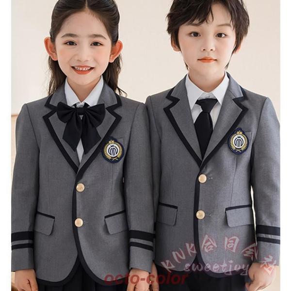 グレー紺ネイビー子供フォーマルスーツKNK(株）男の子女の子の小学生〜中学生向けで七五三お受験結婚式ピアノ発表会にも使えるスカート/セット対応_9