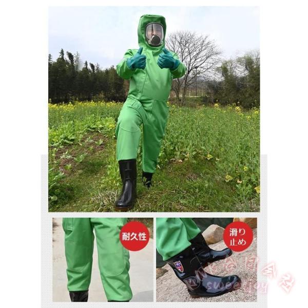 スズメバチ防護服 害虫駆除 つなぎ 作業服 全身保護 ファン付 通気性 汚れにくい バッテリー付き KNK(株) 安全対策 現場作業に_6