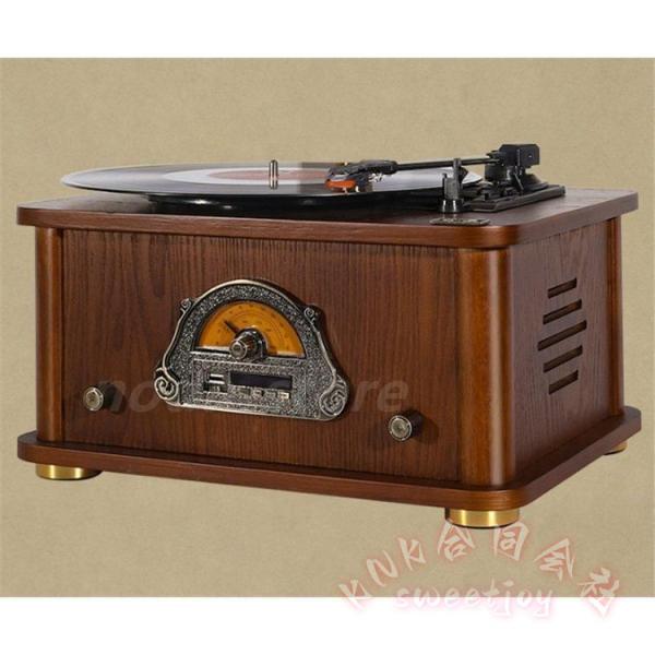 蓄音機 レコードプレーヤー SP盤対応 針付き 木製 KNK(株) 33 45 78