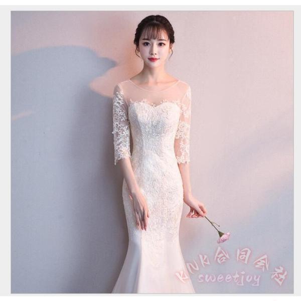 マーメイドドレス ロング パーティードレス 結婚式 KNK(株) 二次会 舞台 披露宴 演奏会 発表会 ピアノ 大きいサイズ イベント キャバドレス 上品 新作_1