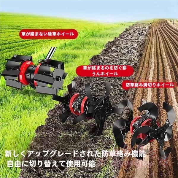 芝刈り機専用 多機能ホイール 耕運機 除草 KNK(株） 土起こし 溝掘り 農業 ガーデニング 畑 家庭菜園 軽量 効率 草取り 時短作業 部品 耐久性