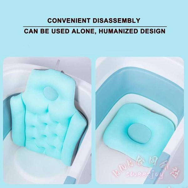 浴室用枕 浴槽枕 吸盤枕 バスピロー KNK(株) 浴槽用フルボディ クッション バックル付き 滑りにくい 分解簡単 クイックドライ_1