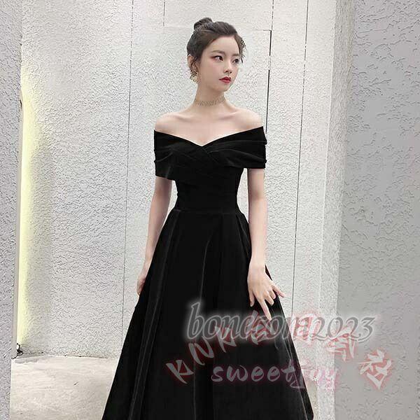 ドレス ミモレ丈 オフショルダー 半袖 クラシカル KNK(株) 演奏会 ピアノ発表会 結婚式 母親 韓国風 ロング 大きいサイズ 上品_5