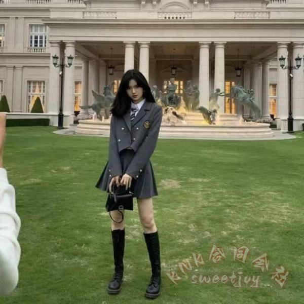 女の子韓国風制服スーツ卒業式卒服4点セットフォーマル KNK(株） ピアノ発表会入学式にも子供スーツ大きいサイズ対応写真映え上品かわいい人気