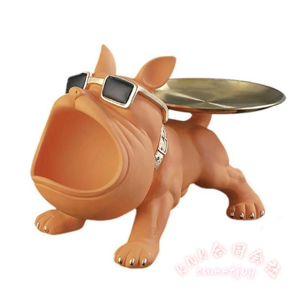 naokun様 アスティエ 蓋付きピッチャー 水差し 犬型置物 セット 小物入れ ブルドッグ 置物 4カラー KNK（株） 口デカ 犬 尻尾お皿 高さ