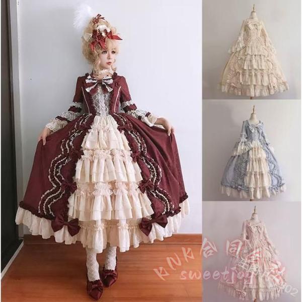 ロココ貴族プリンセスドレス中世ヨーロッパライトグリーン KNK(株) お姫様ロングステージ田園風西洋ドレスサイズ指定OKおしゃれ衣装