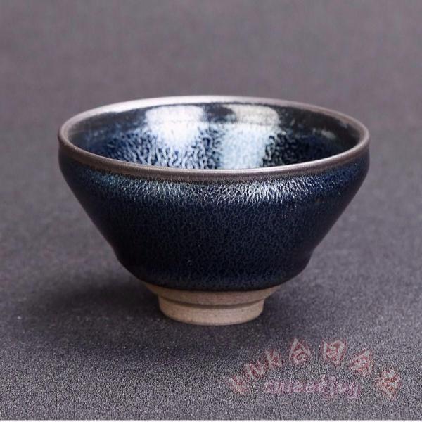 名匠 建陽建盞 油滴 青麒麟 対杯 曜変 茶盞 KNK(株） 天目茶碗 セラミック 主人杯 品茶杯 工夫茶器 箱入り プレゼント 贈り物