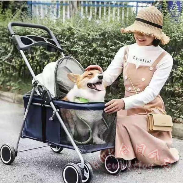 ペットカート 小型犬 折りたたみ 軽量 4輪 ペットバギー KNK(株） 多頭 